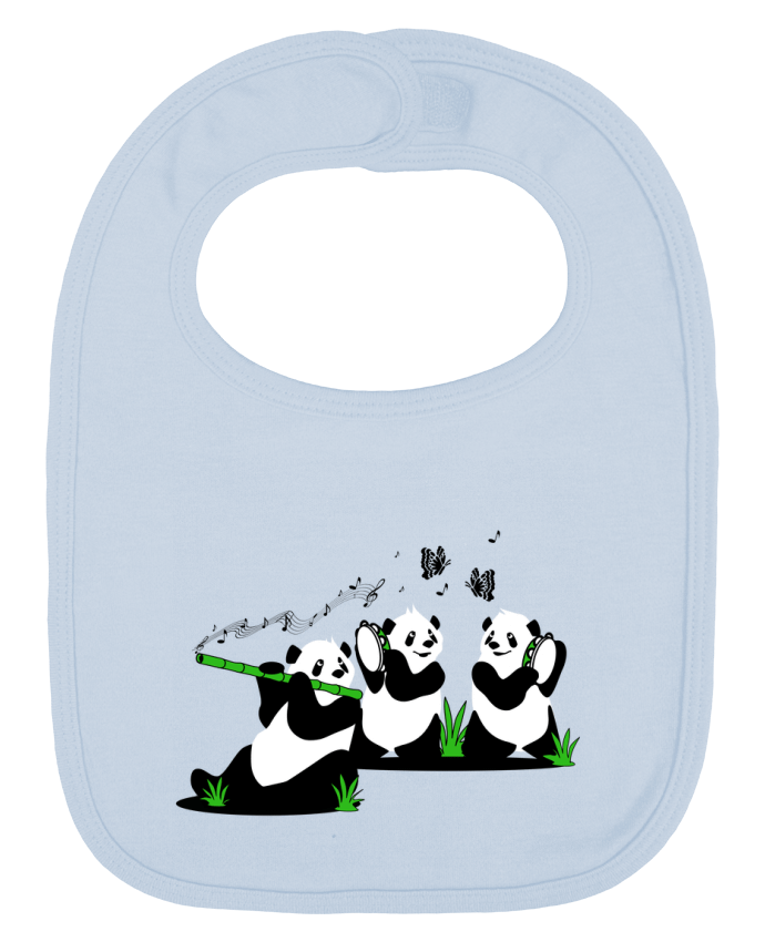Bavoir bébé uni panda's band par CoeurDeChoux
