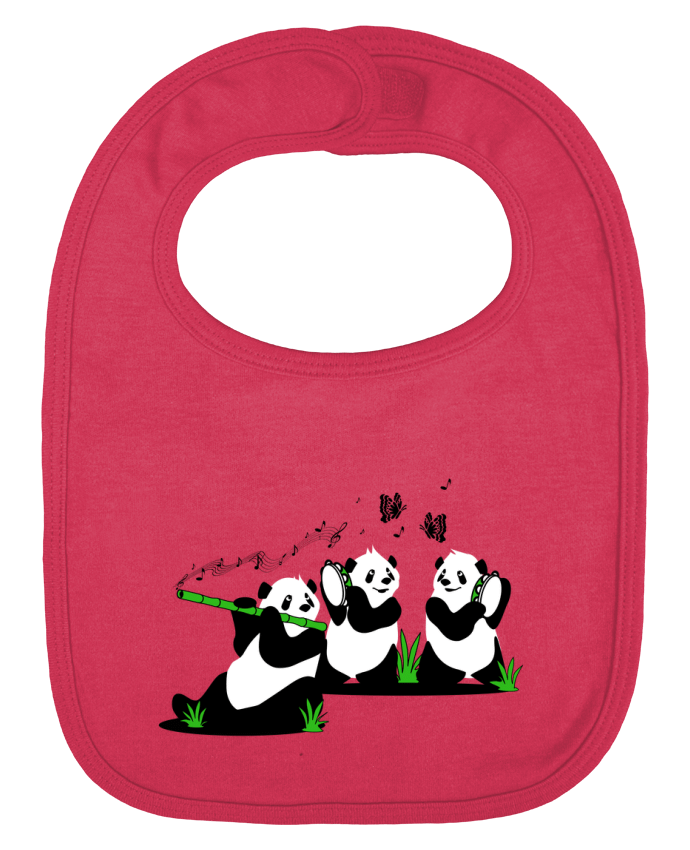 Bavoir bébé uni panda's band par CoeurDeChoux