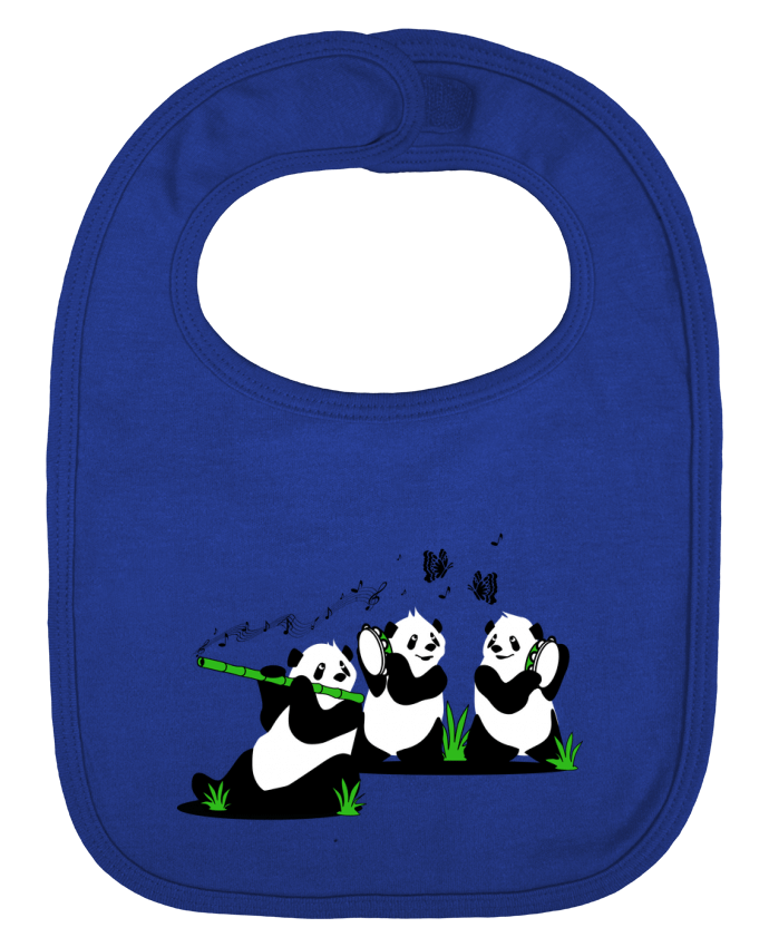 Bavoir bébé uni panda's band par CoeurDeChoux