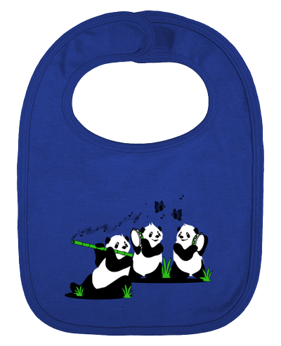 Bavoir bébé uni panda's band par CoeurDeChoux
