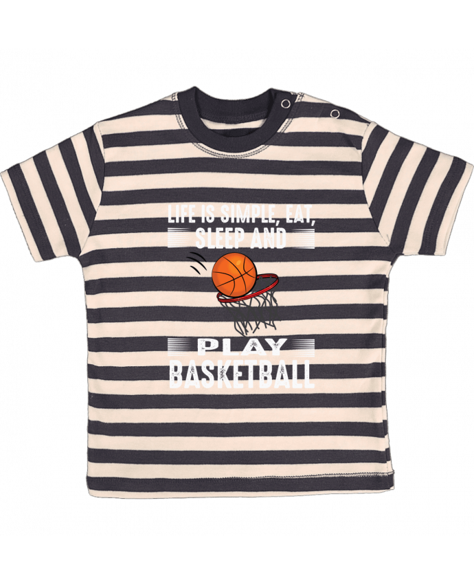 Tee-shirt bébé à rayures Basketball lifestyle par Original t-shirt