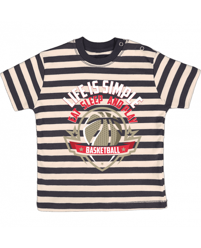 Tee-shirt bébé à rayures Basketball Lifestyle par Original t-shirt