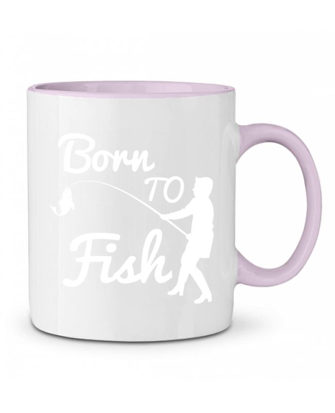 Two-tone Ceramic Mug Born to fish Original t-shirt