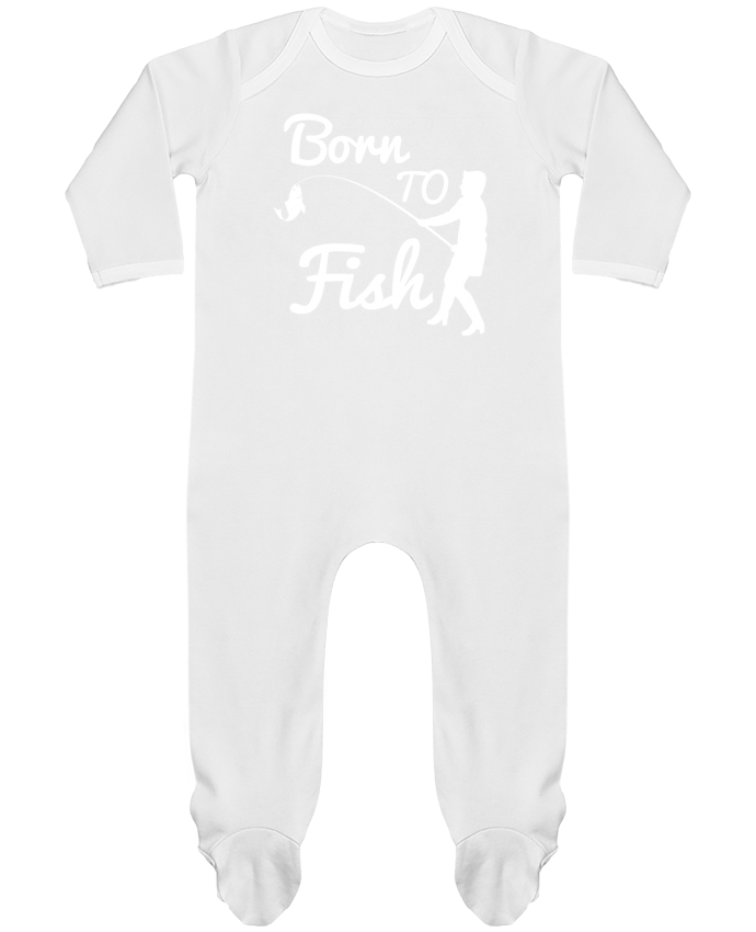 Pijama Bebé Manga Larga Contraste Born to fish por Original t-shirt