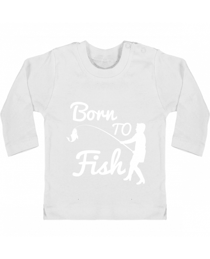 T-shirt bébé Born to fish manches longues du designer Original t-shirt