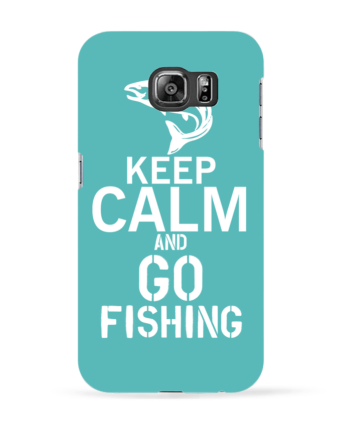 Case 3D Samsung Galaxy S6 Keep calm fishing - Original t-shirt