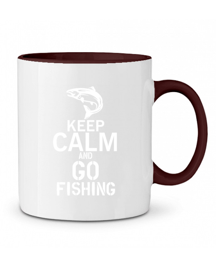 Two-tone Ceramic Mug Keep calm fishing Original t-shirt