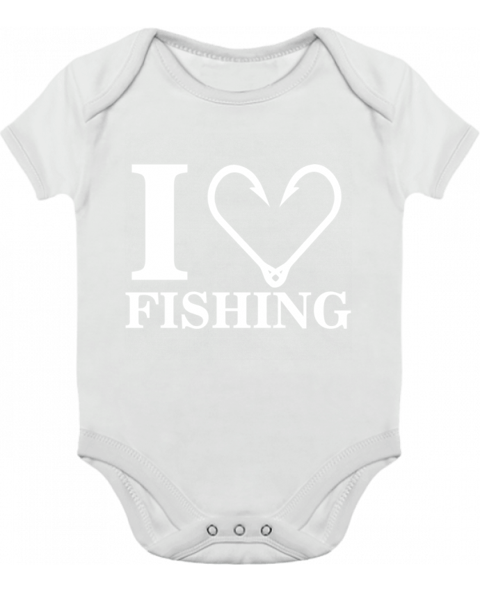 Body bébé manches contrastées I love fishing par Original t-shirt