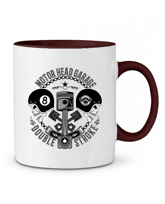 Two-tone Ceramic Mug Motor Head Biker Original t-shirt