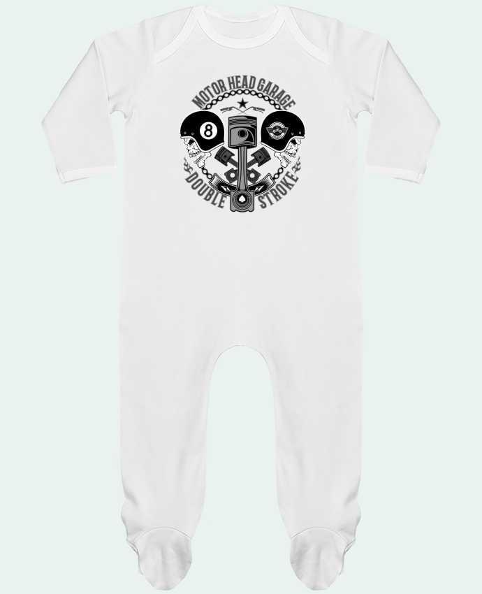 Baby Sleeper long sleeves Contrast Motor Head Biker by Original t-shirt