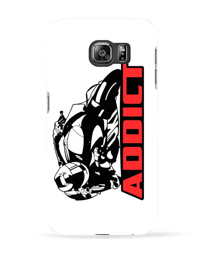 Case 3D Samsung Galaxy S6 Moto addict - Original t-shirt