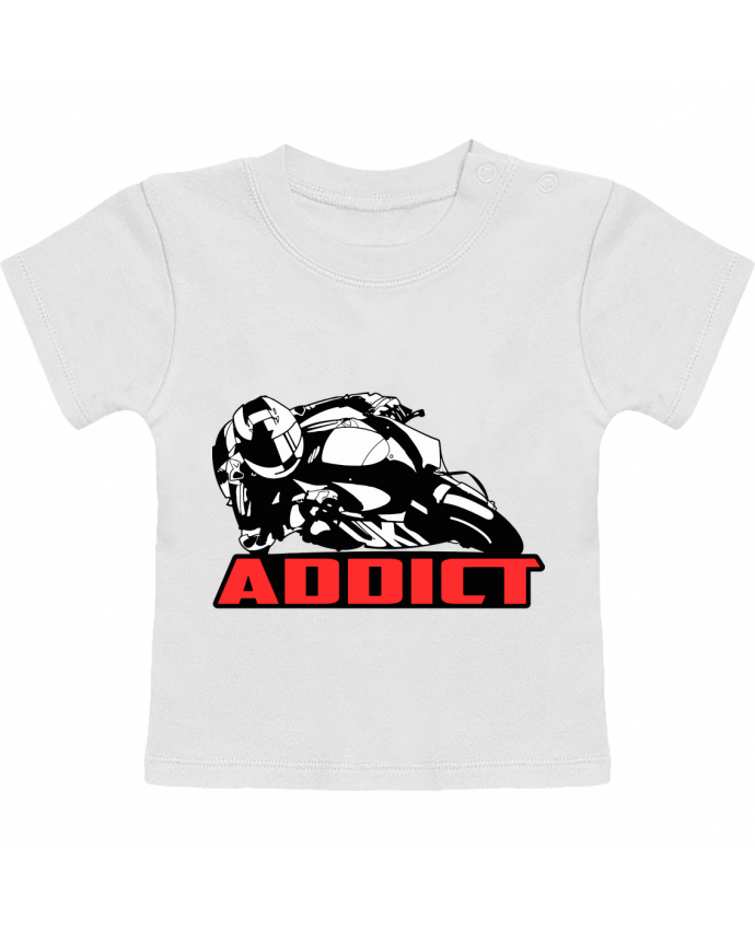T-Shirt Baby Short Sleeve Moto addict manches courtes du designer Original t-shirt