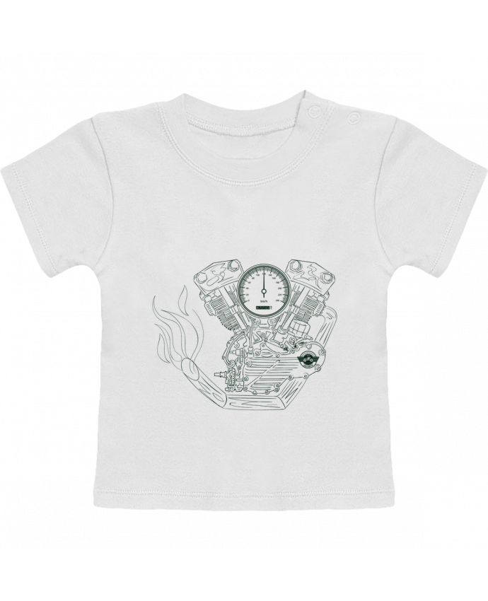 T-Shirt Baby Short Sleeve Moto Engine manches courtes du designer Original t-shirt