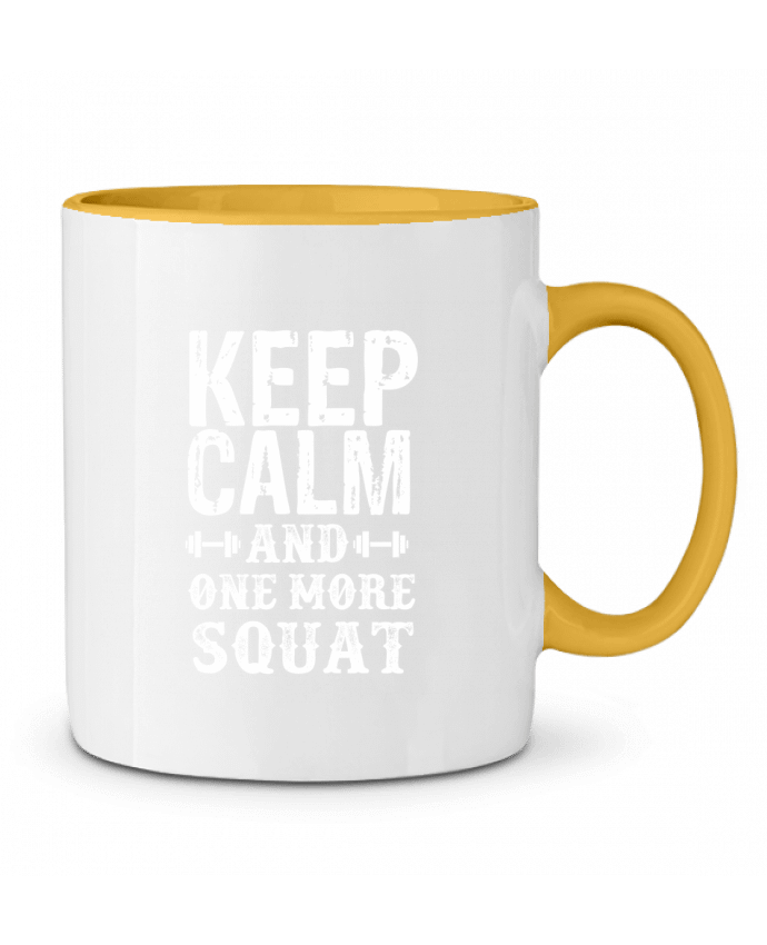 Mug bicolore Keep calm and one more squat Original t-shirt