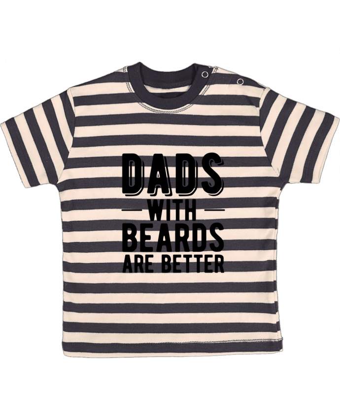 Camiseta Bebé a Rayas Dad beard por Original t-shirt