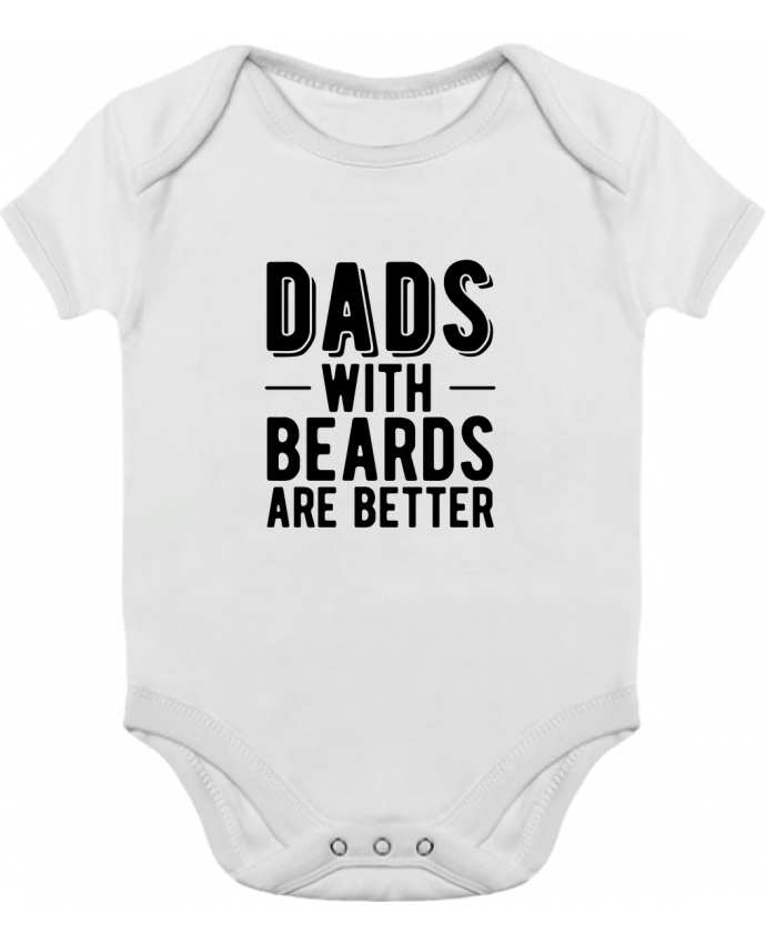 Body bébé manches contrastées Dad beard par Original t-shirt