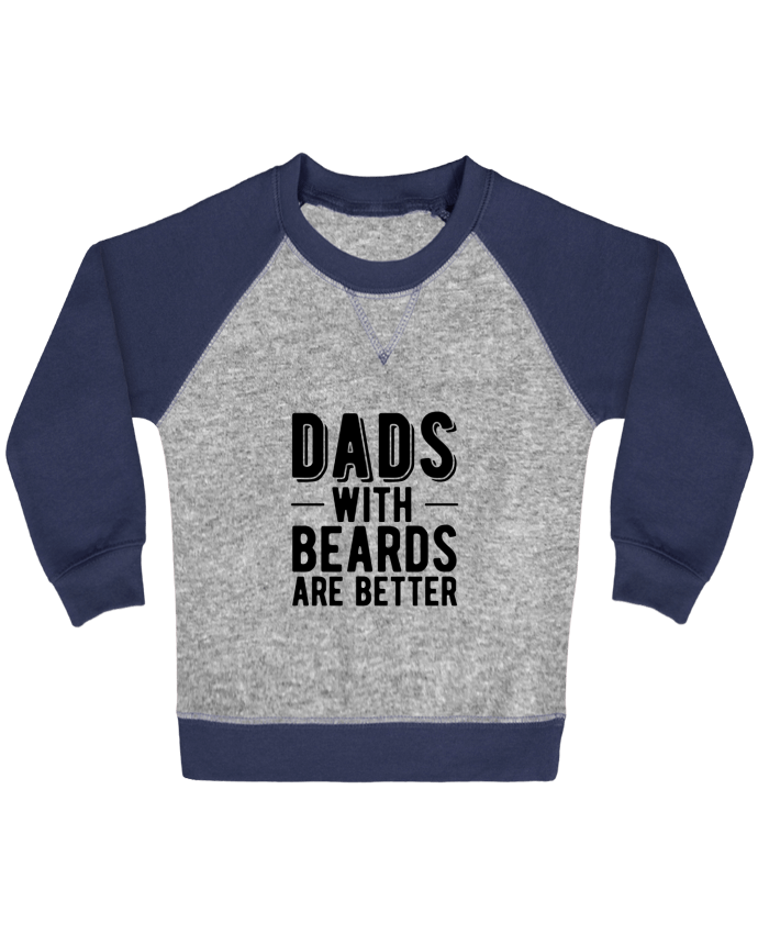 Sweatshirt Baby crew-neck sleeves contrast raglan Dad beard by Original t-shirt