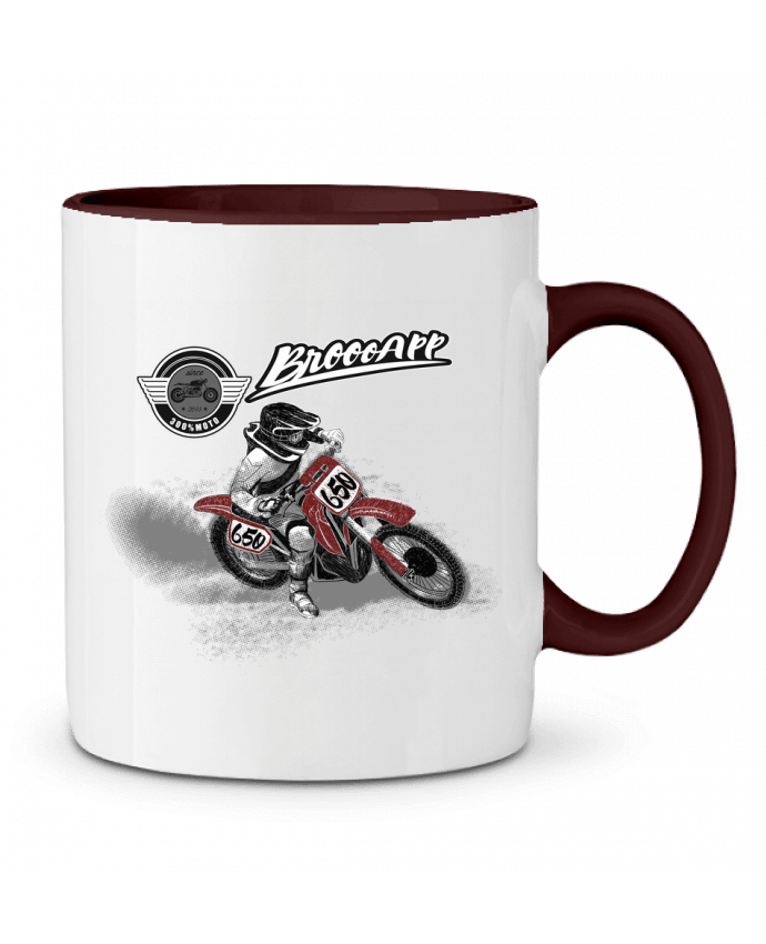 Two-tone Ceramic Mug Motorcycle drift Original t-shirt