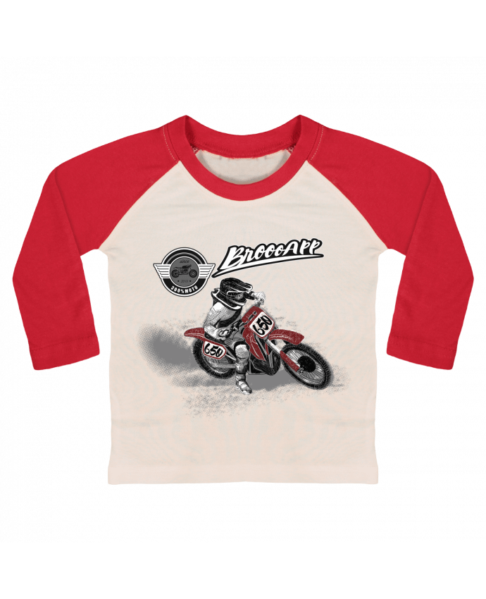 Camiseta Bebé Béisbol Manga Larga Motorcycle drift por Original t-shirt