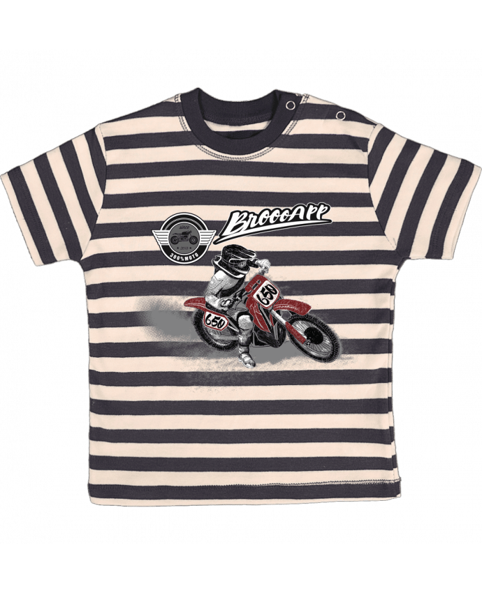 Tee-shirt bébé à rayures Motorcycle drift par Original t-shirt