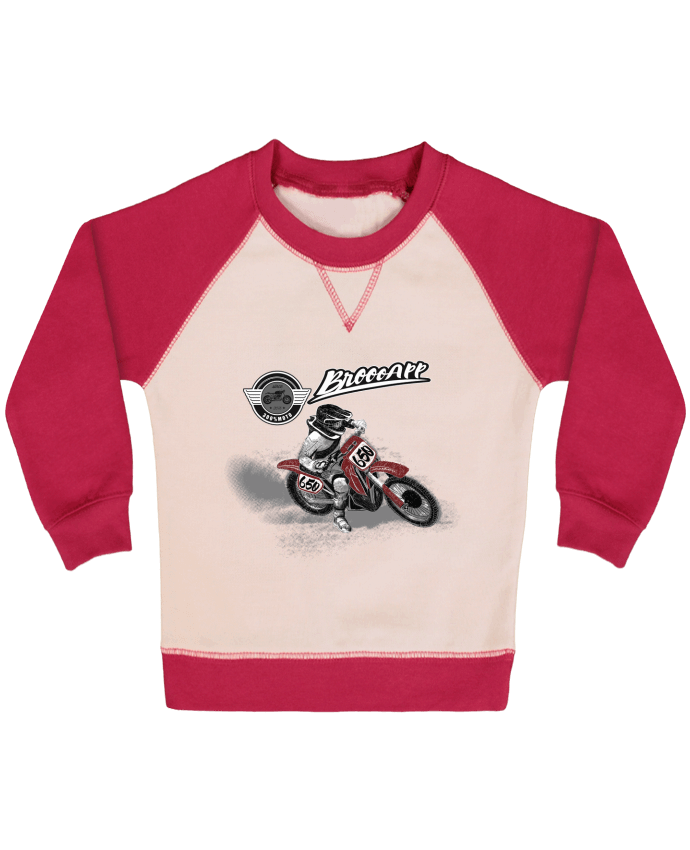Sweatshirt Baby crew-neck sleeves contrast raglan Motorcycle drift by Original t-shirt