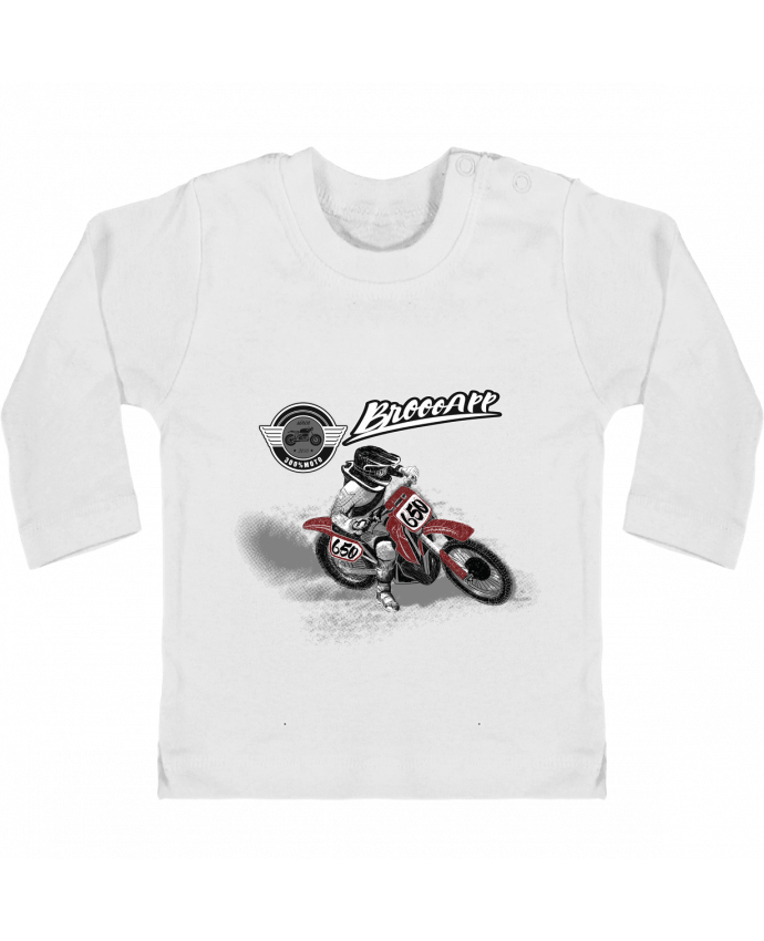 Baby T-shirt with press-studs long sleeve Motorcycle drift manches longues du designer Original t-shirt