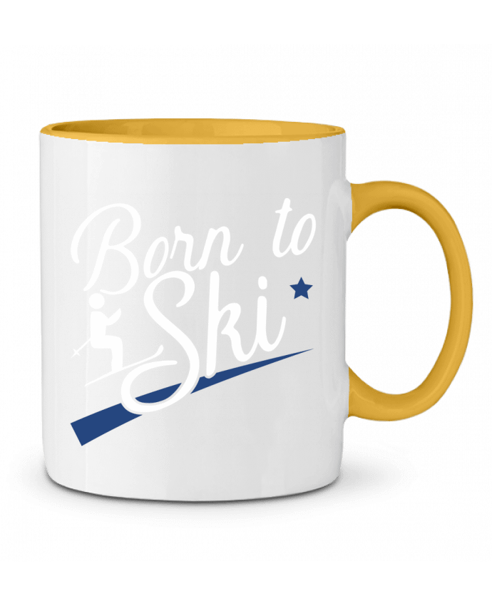 Mug bicolore Born to ski Original t-shirt