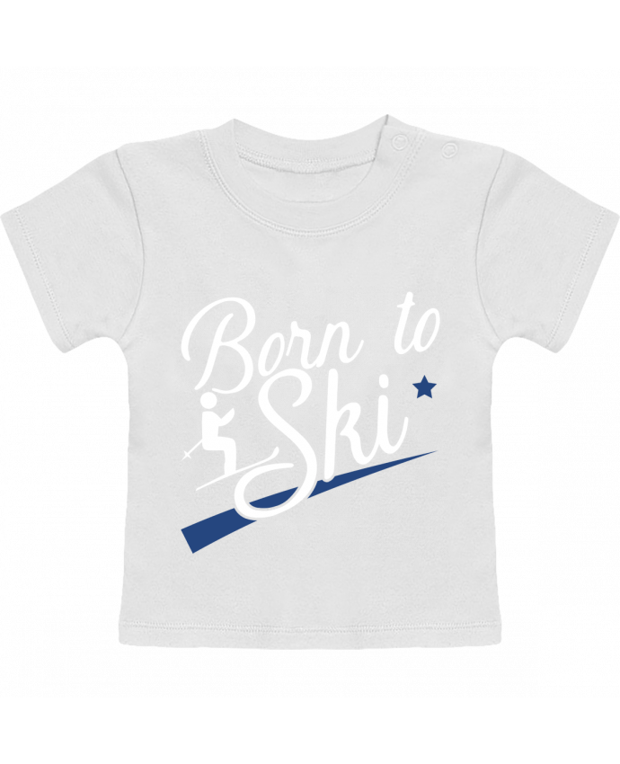 T-shirt bébé Born to ski manches courtes du designer Original t-shirt