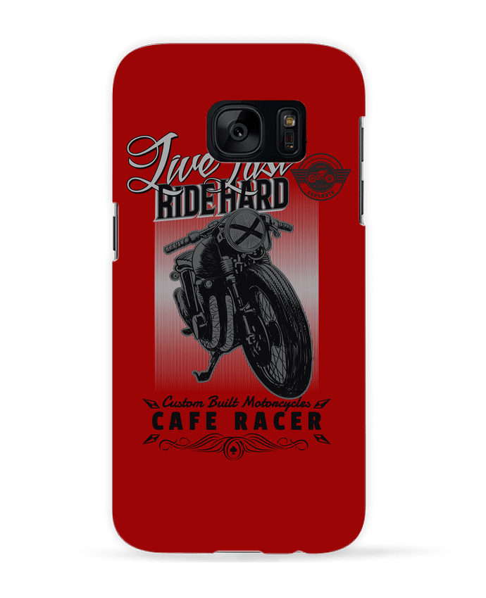 Case 3D Samsung Galaxy S7 Ride hard moto design by Original t-shirt