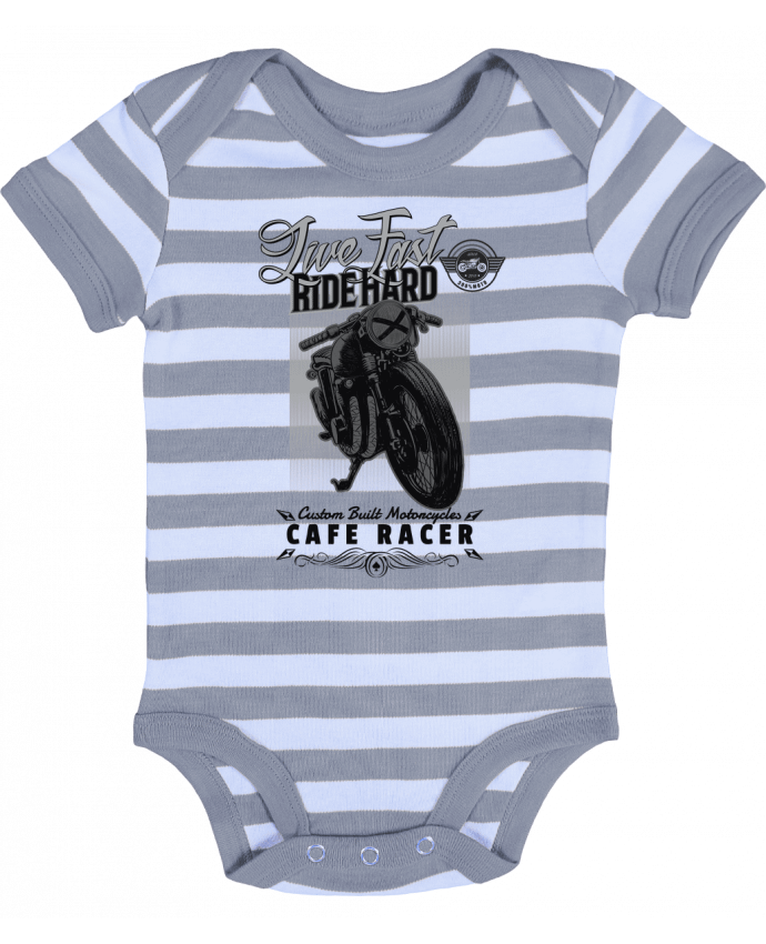 Baby Body striped Ride hard moto design - Original t-shirt