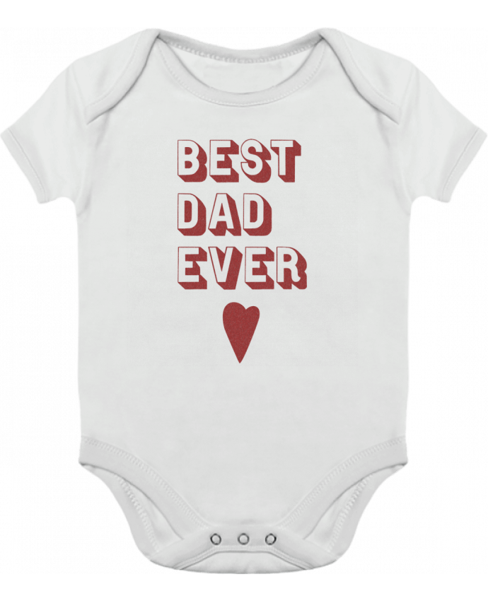 Body bébé manches contrastées Best Dad Ever par Original t-shirt