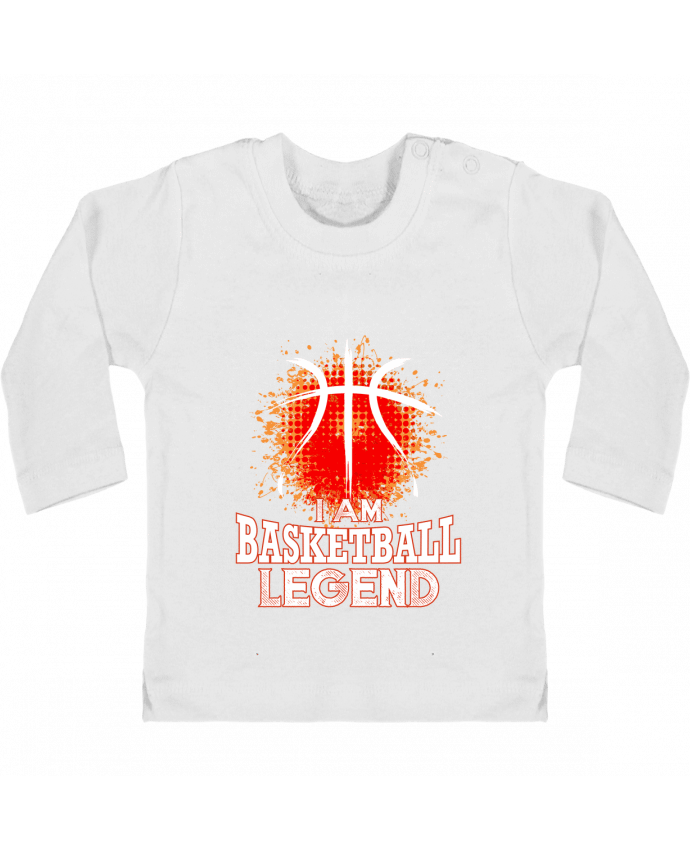 Baby T-shirt with press-studs long sleeve Basketball Legend manches longues du designer Original t-shirt