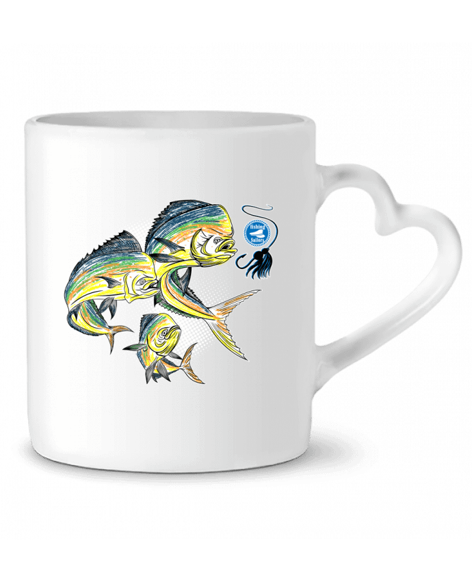 Mug coeur Awesome Fish par Original t-shirt