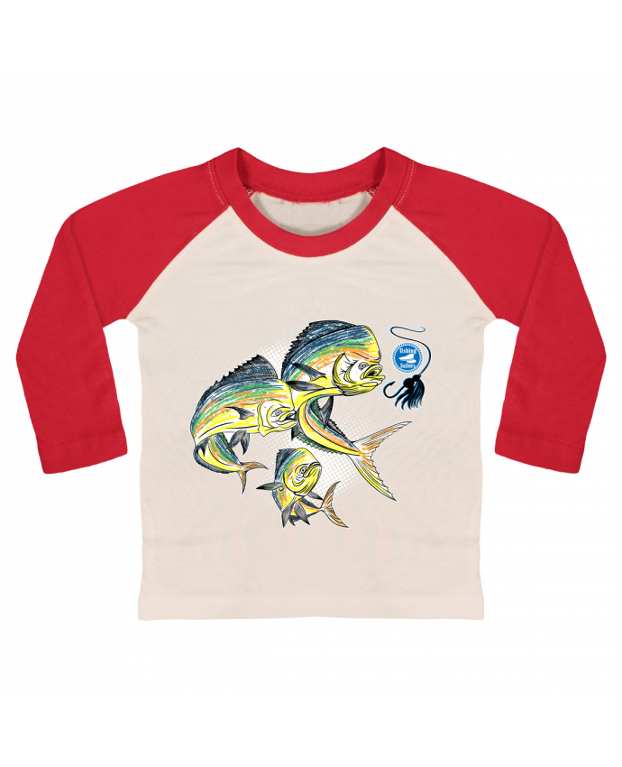 Tee-shirt Bébé Baseball ML Awesome Fish par Original t-shirt