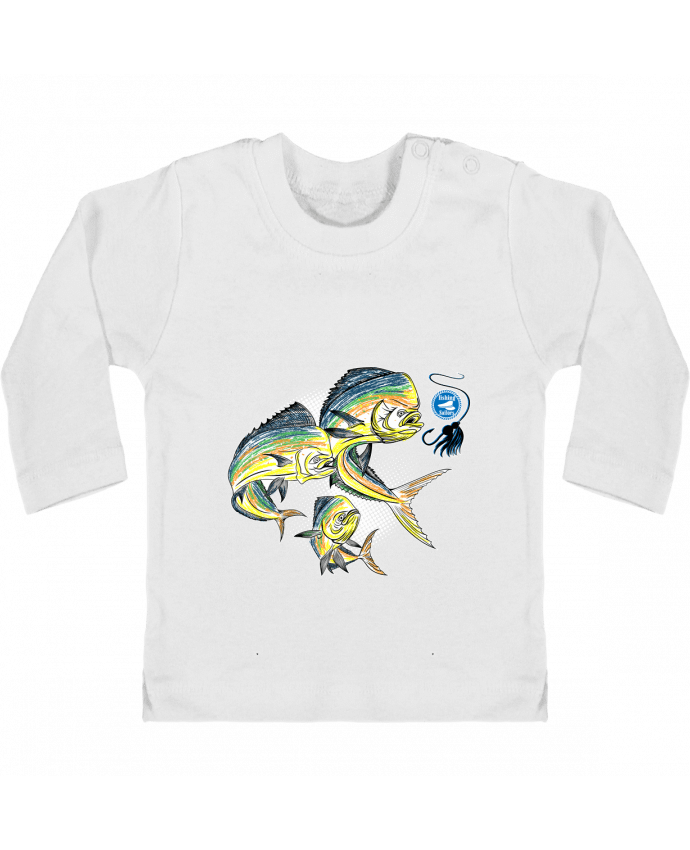 T-shirt bébé Awesome Fish manches longues du designer Original t-shirt