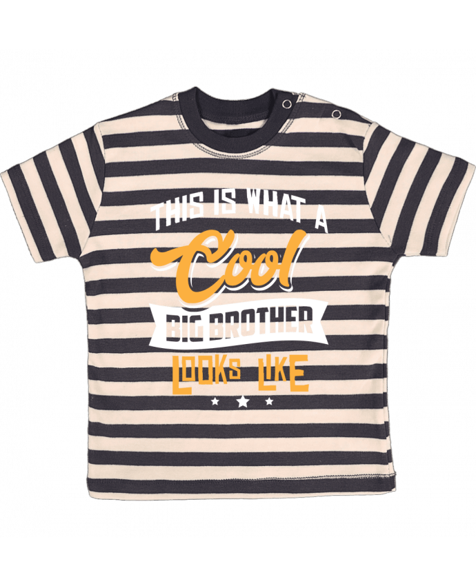 Tee-shirt bébé à rayures Cool Big Brother par Original t-shirt