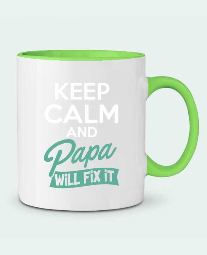 Two-tone Ceramic Mug Keep calm Papa Original t-shirt
