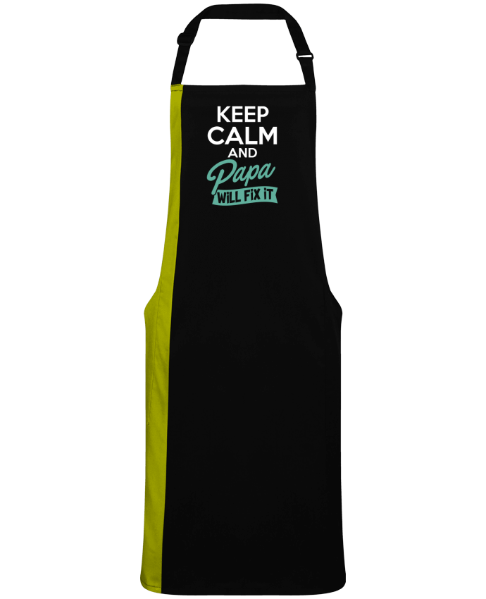 Tablier bicolore Keep calm Papa par  Original t-shirt