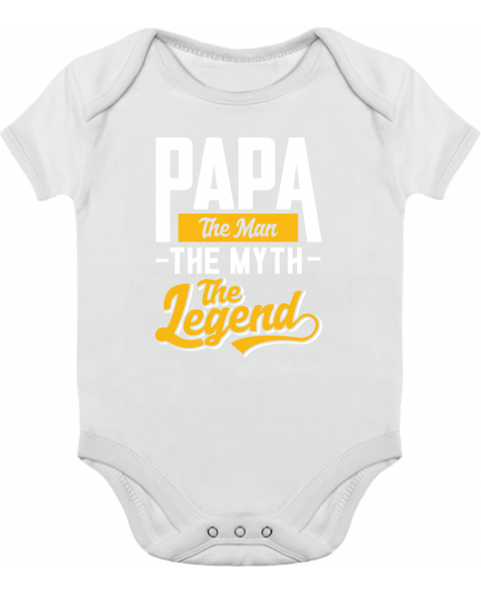 Body bébé manches contrastées Papa Man Myth Legend par Original t-shirt