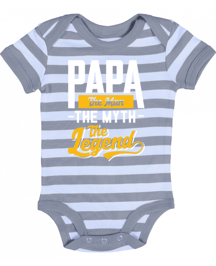 Body Bébé Rayé Papa Man Myth Legend - Original t-shirt