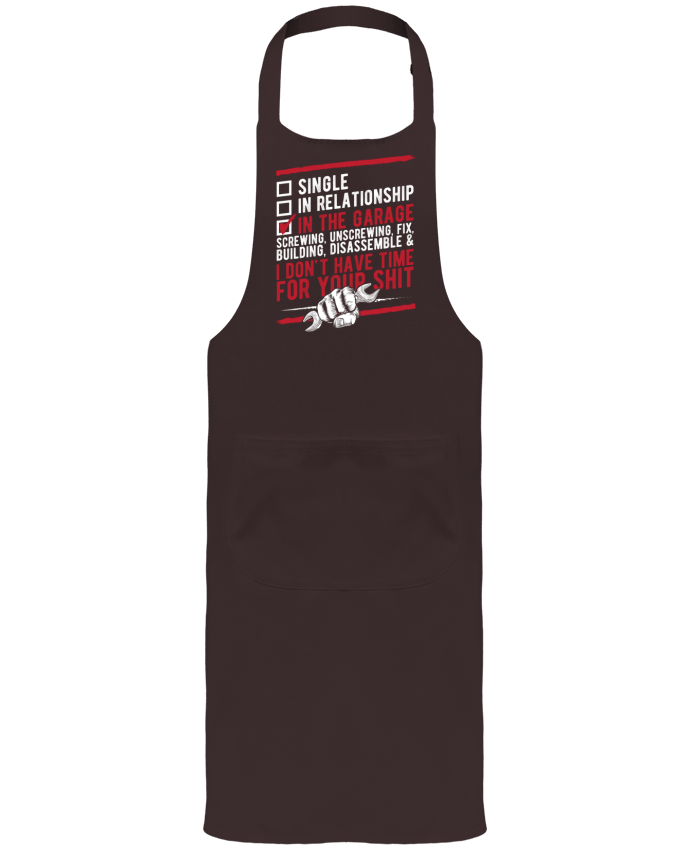 Garden or Sommelier Apron with Pocket In the garage by Original t-shirt