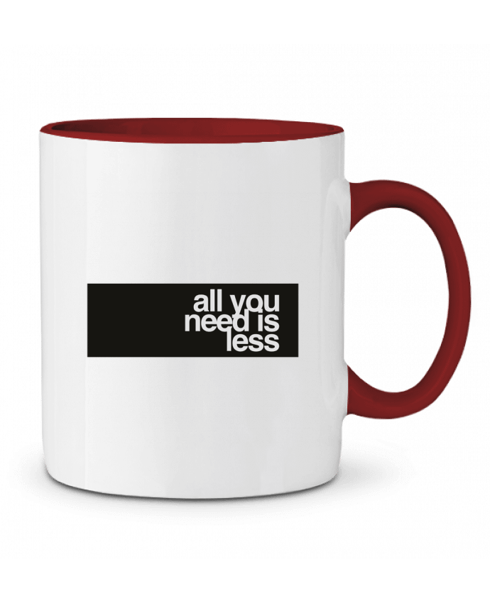 Mug bicolore All you need is less justsayin