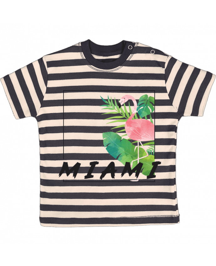 Camiseta Bebé a Rayas Miami por KOIOS design
