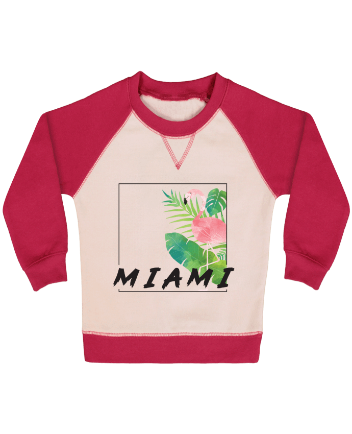 Sweatshirt Baby crew-neck sleeves contrast raglan Miami by KOIOS design