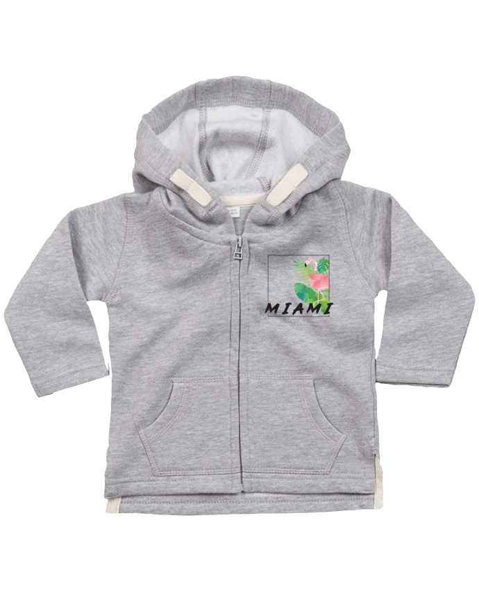 Sweat à capuche bébé zippé Miami par KOIOS design