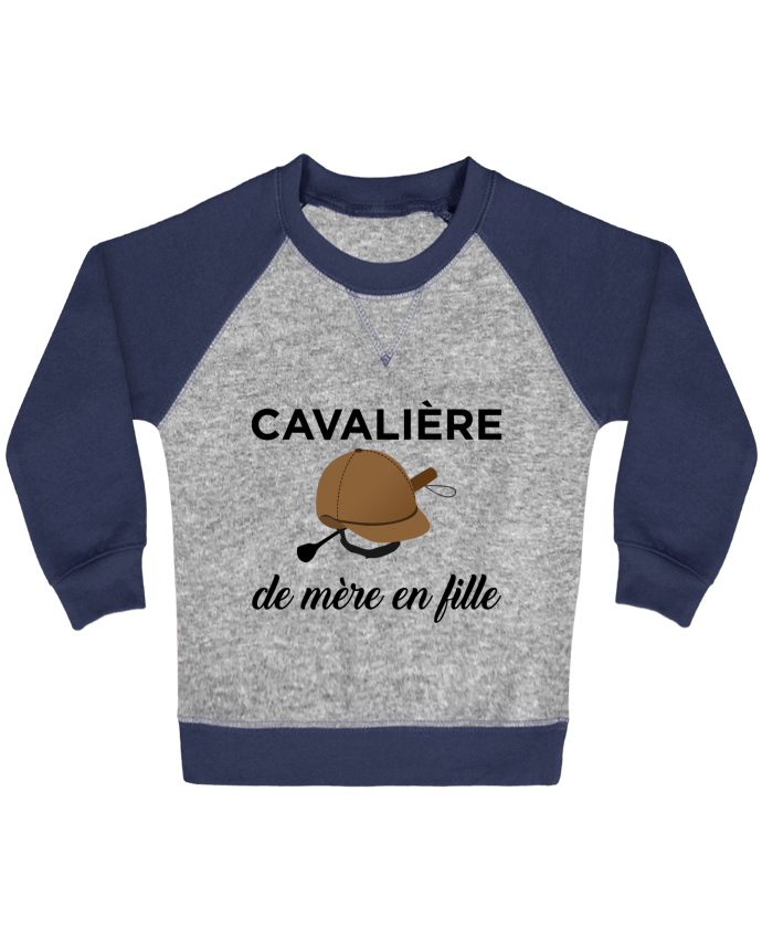 Sweatshirt Baby crew-neck sleeves contrast raglan Cavalière de mère en fille by tunetoo