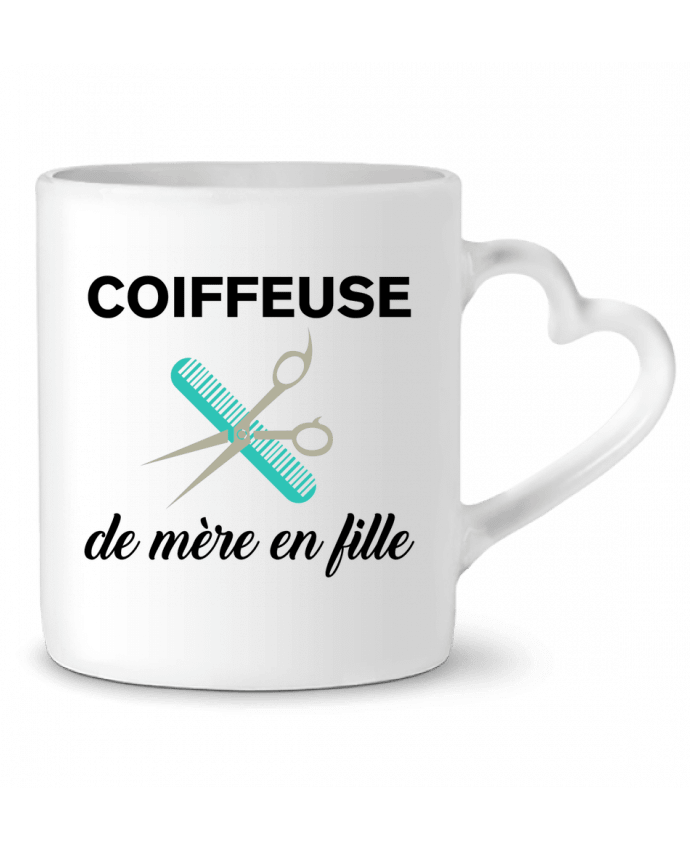 Mug coeur Coiffeuse de mère en fille par tunetoo