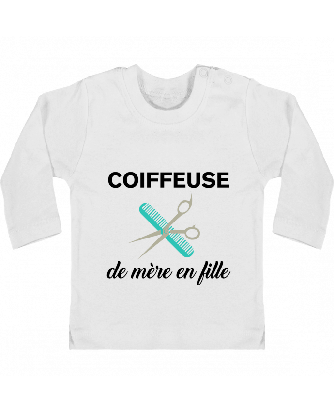 Camiseta Bebé Manga Larga con Botones  Coiffeuse de mère en fille manches longues du designer tunetoo