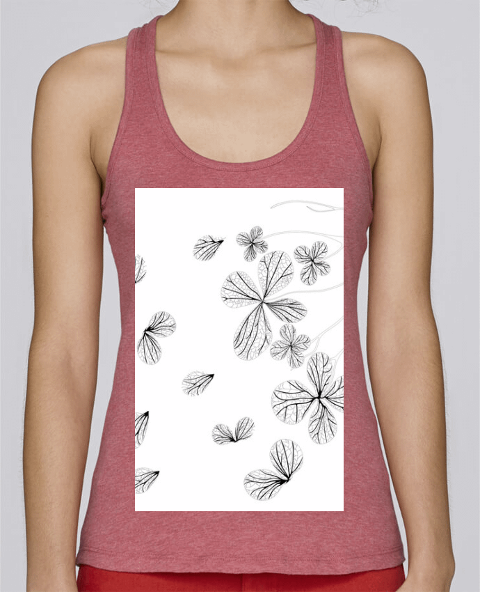 Camiseta de tirantes algodón orgánico mujer Stella Dreams feuilles d'automne por Déhèle en coton Bio