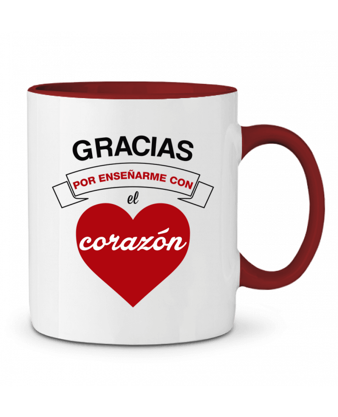 Mug bicolore Gracias profesores tunetoo